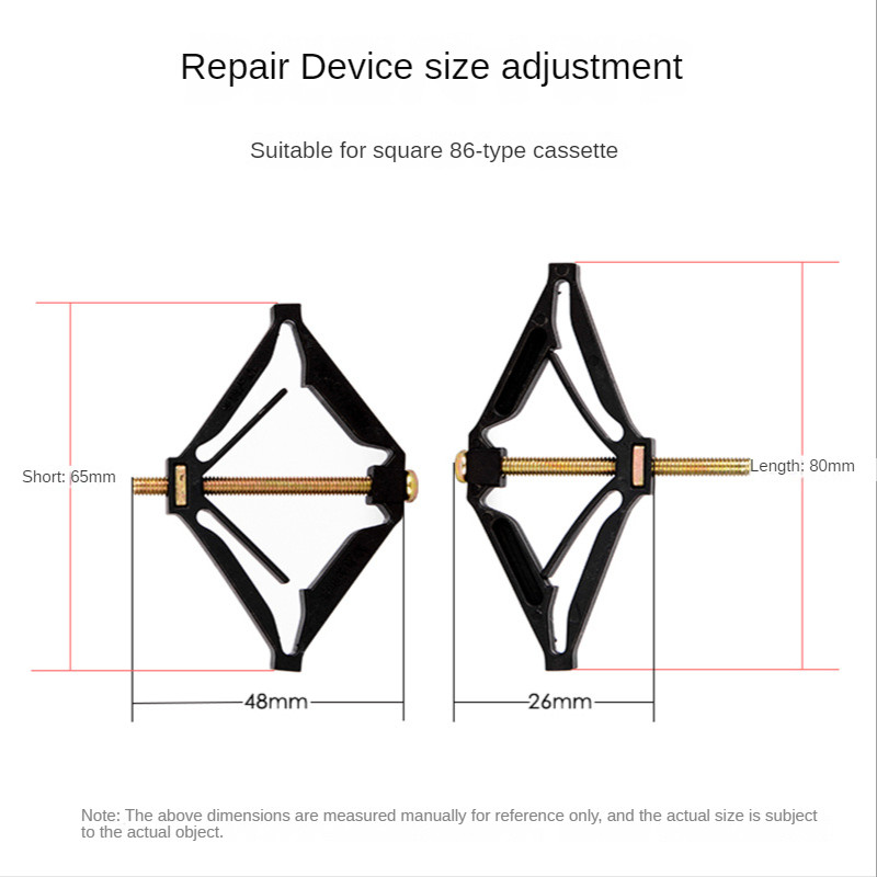 10gab Kasešu labotājs 86mm tumšās kastes remonts skrūvējams spraudņa slēdzis Vecās kontaktligzdas kastes nomaiņa fiksētas sienas remonta kastes atbalsta stienis