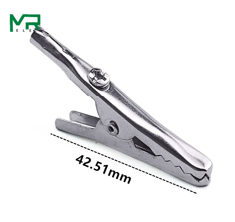 Izolirana krokodilska stezaljka Plastična ručka Kabel Testna stezaljka za punjenje Metalna krokodilska stezaljka Dužina 50 mm