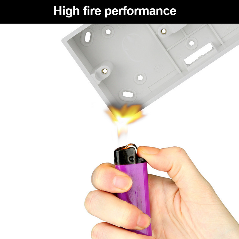 86 ārējā montāžas kaste 86 apģērba slēdža sienas kontaktligzdas kārbai 86 * 86 * 33 mm pieskāriena slēdzis sienas stiprinājumam tumša kaste, balta