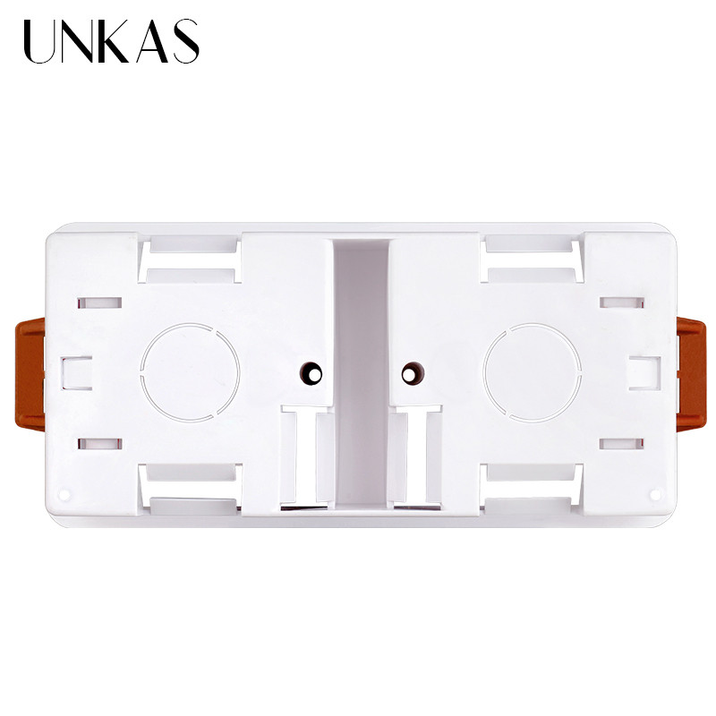 UNKAS 86 Type 2 Gang 172mm Dry Lining Mount Boad For ģipškartona ģipškartona ģipškartona 34mm dziļums sienas slēdža kontaktligzdas kasete