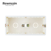 Rewnssin sienas balta plastmasas kasešu montāžas kārba, 172 tips 167mm-80mm-50mm, dubultā ligzda, iebūvēta instalācijas kastes sadales kārba