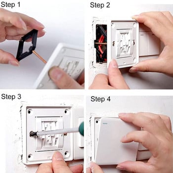 10PCS Cassette Repairer Dark Box 86mm Repair Screw Plug Switch Old Socket Boxes Αντικατάσταση Σταθερή ράβδος στήριξης κουτιού επισκευής τοίχου