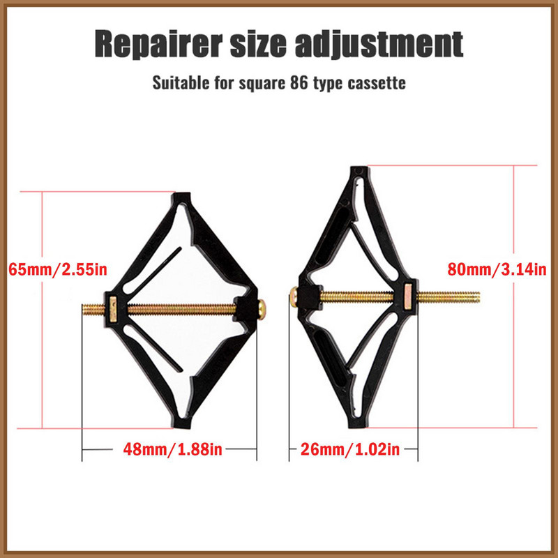 10PCS Tamna kutija za popravak kazeta 86 mm Popravak vijaka Utikač Prekidač Stare kutije za utičnice Zamjena fiksne zidne kutije za popravak Potporna šipka