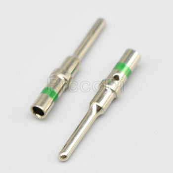 30Pcs 0462-201-16141 0460-2020-1641 DT Series Pin Contact Неръждаема стомана 16-20AWG Кримпован плътен терминал женски със зелен пръстен