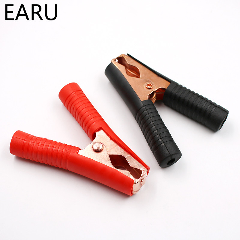 Vruće automobilske aligatorske kopče Stezaljke za baterije Krokodilska kopča 100A Crvena+Crna za auto Punjač baterija Punjač Spojite konektor Utičnica