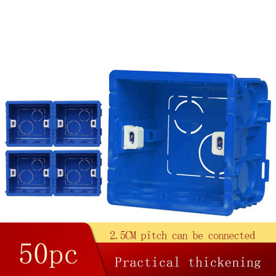 Univerzalna razvodna kutija Kazetna podesiva unutarnja kutija za sklopku i utičnicu tipa 86 bijela crvena plava razvodna kutija