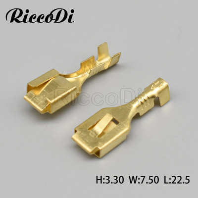 100–500 tk Autode autoliitmikud juhtmeklemmi presstihvtid DJ621-B6.3A K 3,3 mm L 7,5 mm L 22,5 mm Nissani autole