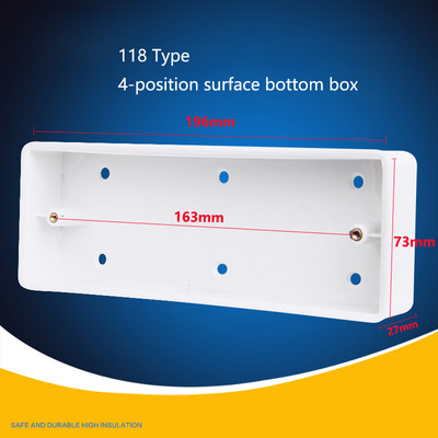 118 Tip US AU Standardna stražnja kutija Zidno kućište Prekidač svjetla Utičnica Montažna kutija Unutarnja kazeta 86 Razvodna kutija