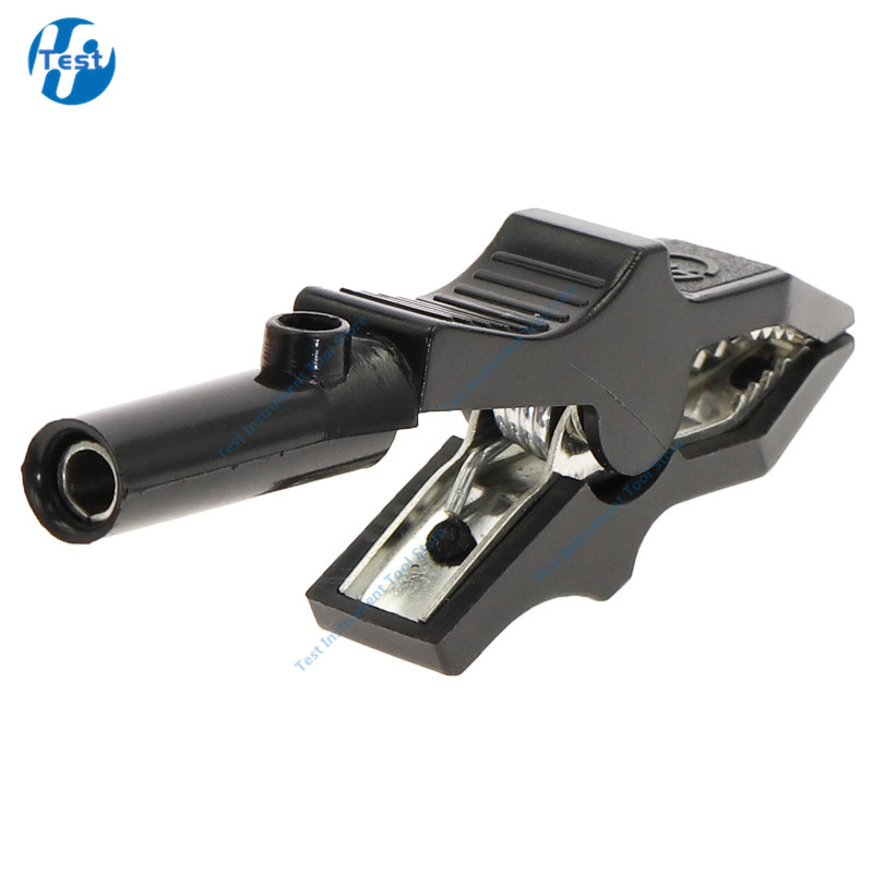 2 tk/partii 30A punane must vask 80 mm alligaatoriklamber 4 mm banaanipistiku jaoks. Testsondide kaabel isolatsiooniklamber