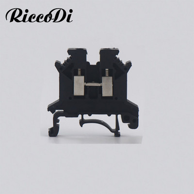 10 gab UK2.5 kabeļa savienotājs UK 2.5 skrūvējams elektriskais termins 2,5 mm vadu elektriskais savienotājs Din sliedes spaiļu bloks UK2.5B