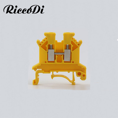 10 gab UK2.5 kabeļa savienotājs UK 2.5 skrūvējams elektriskais termins 2,5 mm vadu elektriskais savienotājs Din sliedes spaiļu bloks UK2.5B