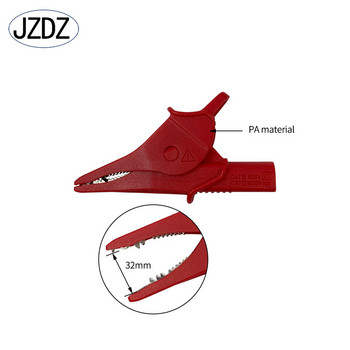 JZDZ Heavy Duty Alligator Clips Full Insulated Safe Crocodile Clips με υποδοχή μπανάνας 4mm για ηλεκτρικό τεστ J.60073