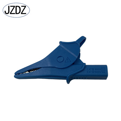 JZDZ lieljaudas aligatora saspraudes pilnībā izolētas drošas krokodila skavas ar 4 mm banānu ligzdu elektriskajai pārbaudei J.60073