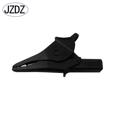 JZDZ lieljaudas aligatora saspraudes pilnībā izolētas drošas krokodila skavas ar 4 mm banānu ligzdu elektriskajai pārbaudei J.60073