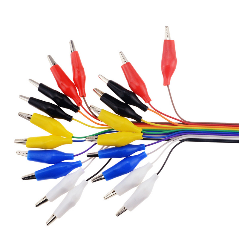 1 komplekts aligatora testa skava pie vīrieša vadu džempera kabeļa saišķa stieples garums 20cm 30cm vidēja krokodila skava 47mm