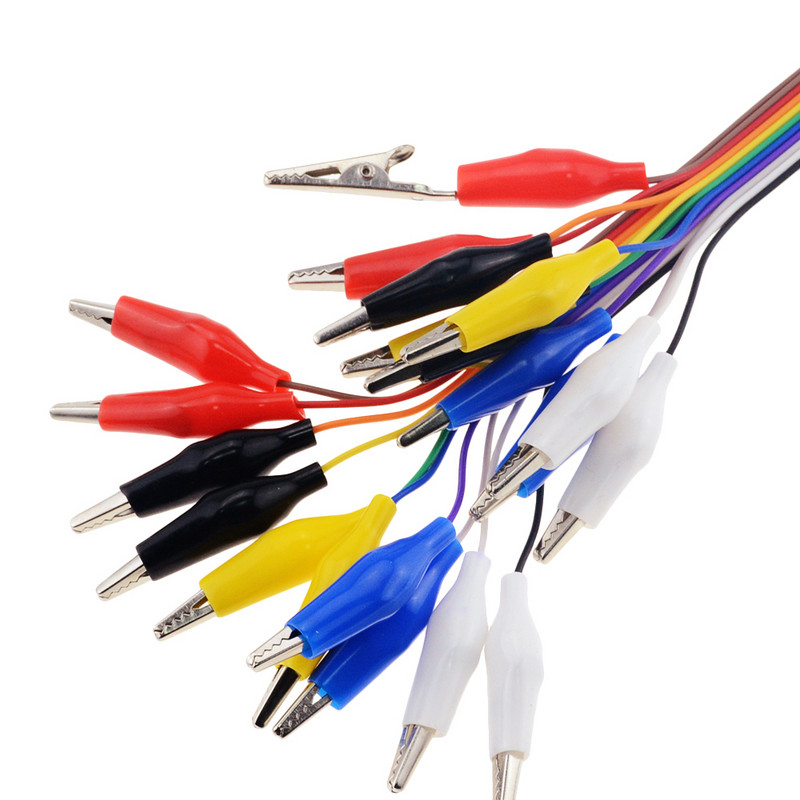 1 komplekts aligatora testa skava pie vīrieša vadu džempera kabeļa saišķa stieples garums 20cm 30cm vidēja krokodila skava 47mm