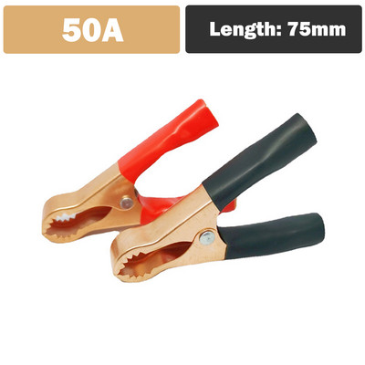 2 DB 50A/30A aligátorkapcsok Csíptetők Krokodil Clip Caravan Van Akkumulátor Tesztkapocs Csatlakozó Dugó Aligátor Clip bilincs