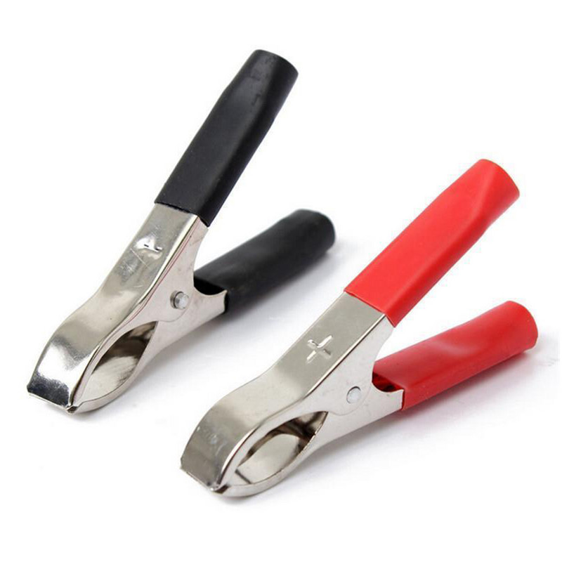 2 DB 50A/30A aligátorkapcsok Csíptetők Krokodil Clip Caravan Van Akkumulátor Tesztkapocs Csatlakozó Dugó Aligátor Clip bilincs