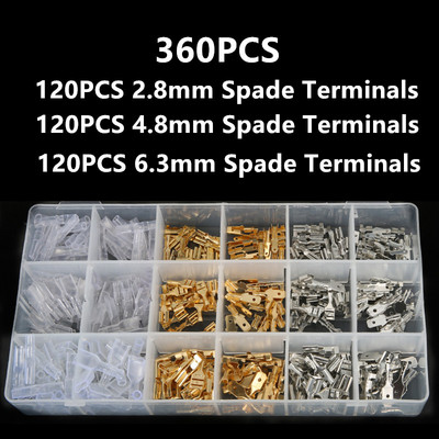 Asortiman od 540/360 komada Ženski Muški Električni šiljasti konektori za žicu Čepci Baterija Starter kabel Spojni stezaljke Kit