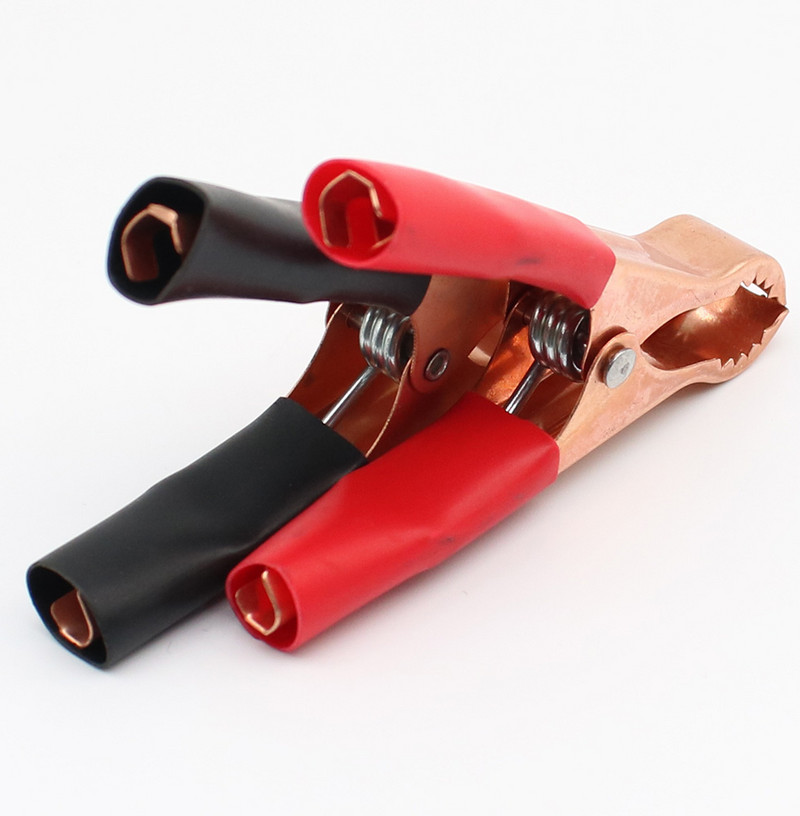 2Pcs 50A Crveni + Crni 77mm Crocodile Auto Caravan Van Battery Test Lead Clips Najbolja promocija Alligator Clips Konektor Utikač Napajanje