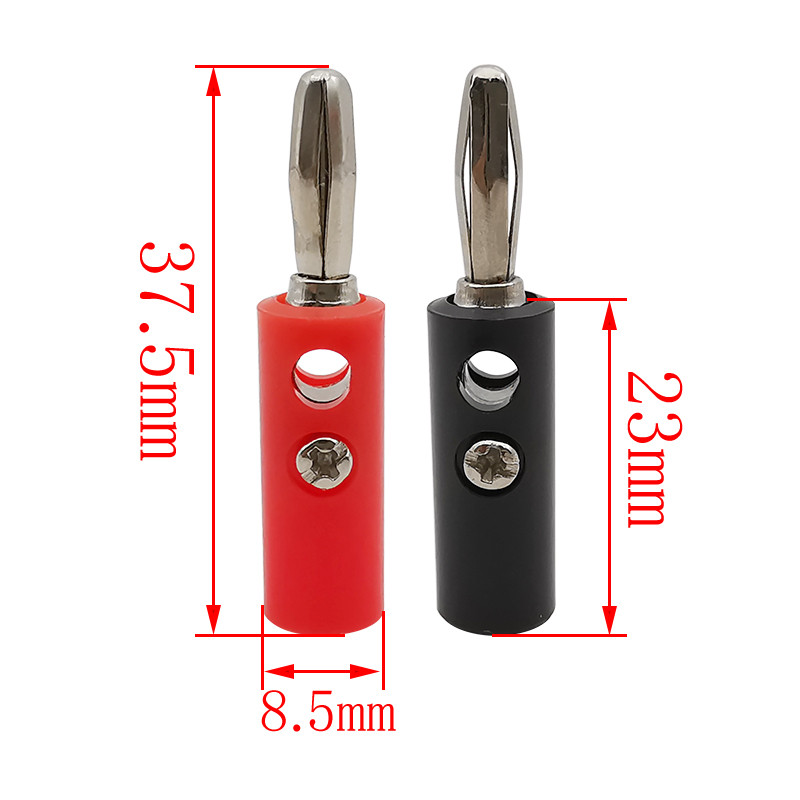 10 pair sudraba 4 mm banānu spraudnis un 4 mm banānu ligzdas paneļa stiprinājums banānu kontaktligzdas savienotāja adapteris sarkans melns
