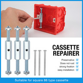 10gab 86 mm tumšās kastes remonta skrūves slēdzis Vecā ligzdas kārbas nomaiņa Fiksētas sienas remonta kārbas atbalsta stieņa elektriķa piederumi