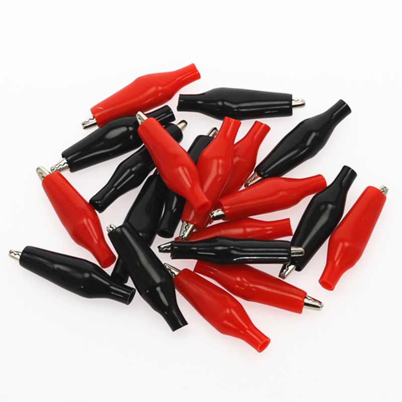 10 komada 2,8 CM izolacijska čizma, metalna aligatorska kopča, električni test, 28 mm olovna šarena mala krokodilska stezaljka