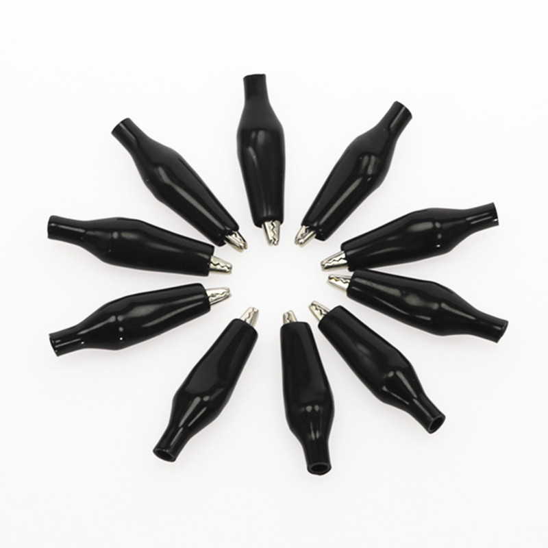 10 komada 2,8 CM izolacijska čizma, metalna aligatorska kopča, električni test, 28 mm olovna šarena mala krokodilska stezaljka