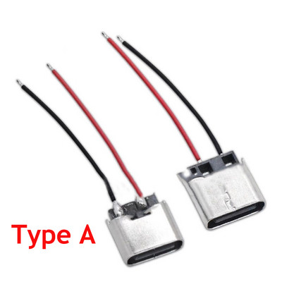 1-10 komada Tip C 2 pinske vodootporne ženske USB C utičnice s rupom za vijak Sučelje za brzo punjenje USB konektor s kabelom