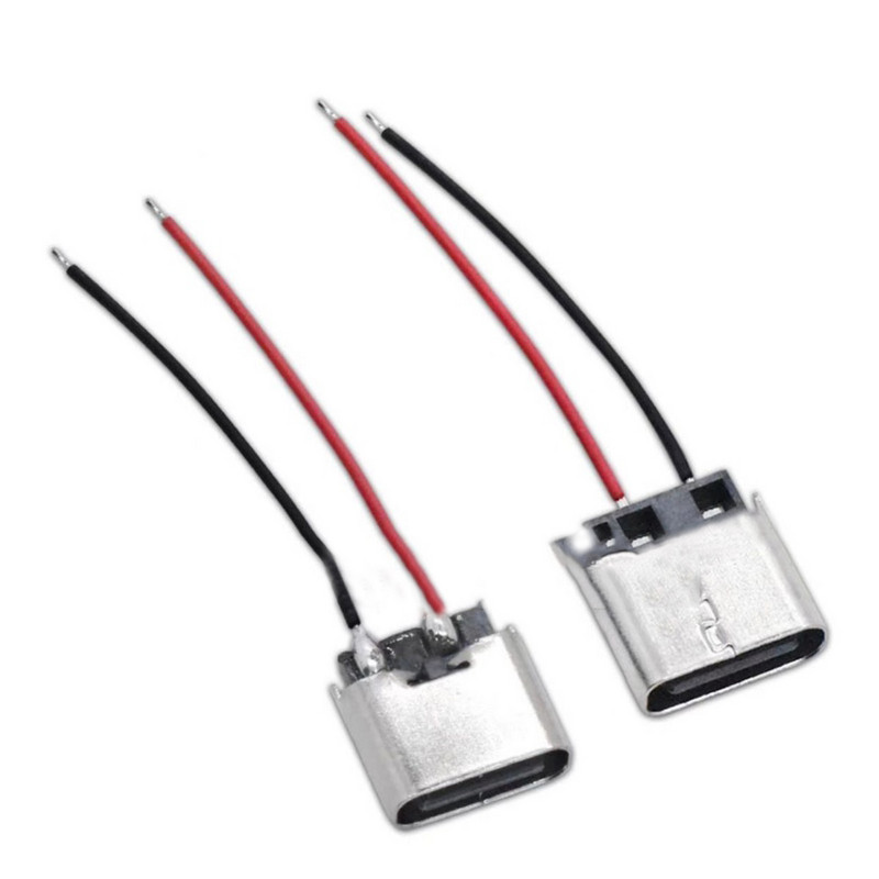 1-10 komada Tip C 2 pinske vodootporne ženske USB C utičnice s rupom za vijak Sučelje za brzo punjenje USB konektor s kabelom