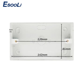 Εξωτερικό κουτί τοποθέτησης Esooli 146mm*86mm*32mm για 146*86mm Τυπικός διακόπτης αφής και υποδοχή για οποιαδήποτε θέση επιφάνειας τοίχου