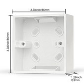 PVC plastist materjalid BOX Seina pistikupesa kassett Välisseina ühenduskarp Väliskinnitus seinakinnitus lüliti ühenduskarp 86*86mm