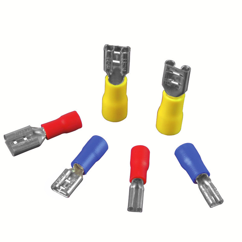 50 komada Ženski crveno plavo žuti 2,8 mm 4,8 mm 6,3 mm izolirani šiljasti konektor za električnu stezaljku