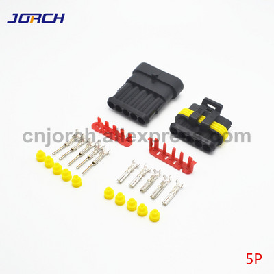 1 komplekts 1/2/3/4/5/6 Pin Way AMP Tyco Super Sealed Automotive Wire Connector Elektrisko spraudkontaktu termināļi automašīnām