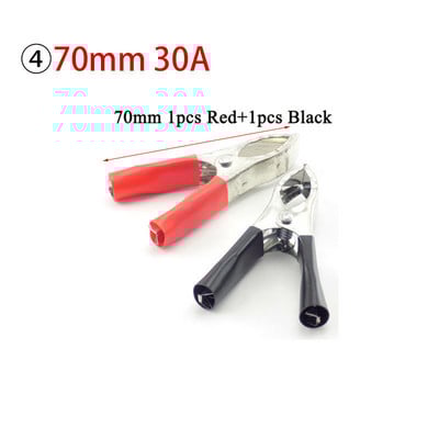 1 par aligatorskih kopči Sonda Krokodilske kopče Stezaljke Konektor 5A10A 50A 100A Ispitni vod, automobilska baterija za testiranje električnog DIY alata
