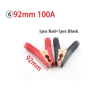 1 par aligatorskih kopči Sonda Krokodilske kopče Stezaljke Konektor 5A10A 50A 100A Ispitni vod, automobilska baterija za testiranje električnog DIY alata