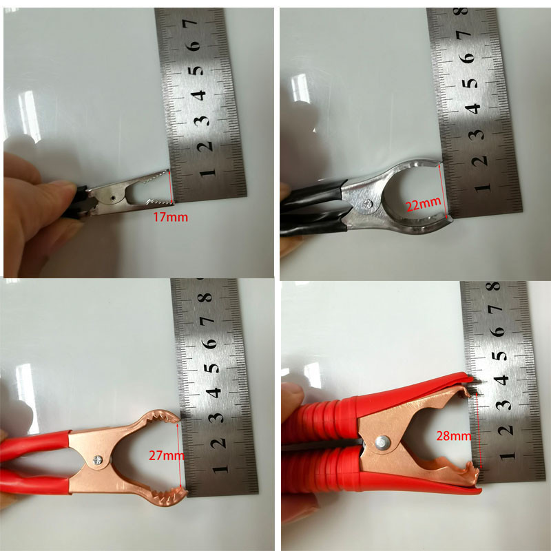 1 par aligatorskih kopči Sonda Krokodilske kopče Stezaljke Konektor 5A10A 50A 100A Ispitni vod, automobilska baterija za testiranje električnog DIY alata