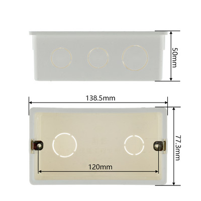 Kutija za skrivenu zidnu ugradnju Visokokvalitetna plastična kutija 146mm*86mm Bijela plastična unutarnja kutija za prekidač i utičnicu tipa 146