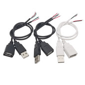 0,3 m/1 m/2 m 5 V USB kabel za napajanje 2/4 pinski USB 2.0 tip A muški utikač/ženska utičnica punjač, produžni priključak kabela za punjenje