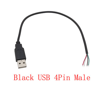 0,3 m/1 m/2 m 5 V USB kabel za napajanje 2/4 pinski USB 2.0 tip A muški utikač/ženska utičnica punjač, produžni priključak kabela za punjenje