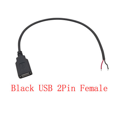 0,3 m/1 m/2 m 5 V USB kabel za napajanje 2/4 pinski USB 2.0 tip A muški utikač/ženska utičnica punjač, produžni priključak kabela za punjenje