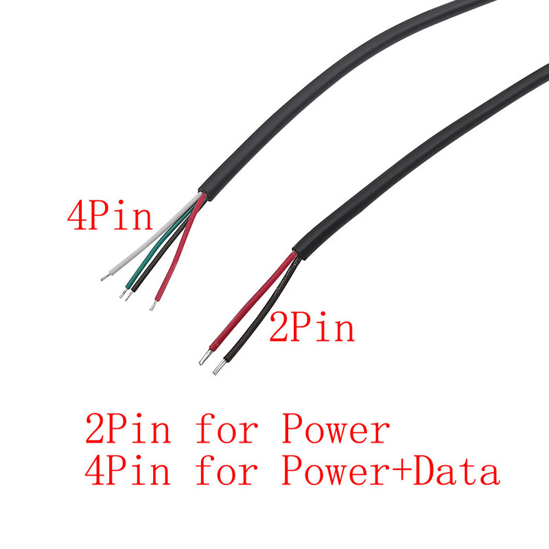 0,3 m/1 m/2 m 5 V USB kabel za napajanje 2/4 pinski USB 2.0 tip A muški utikač/ženska utičnica punjač, produžni priključak kabela za punjenje