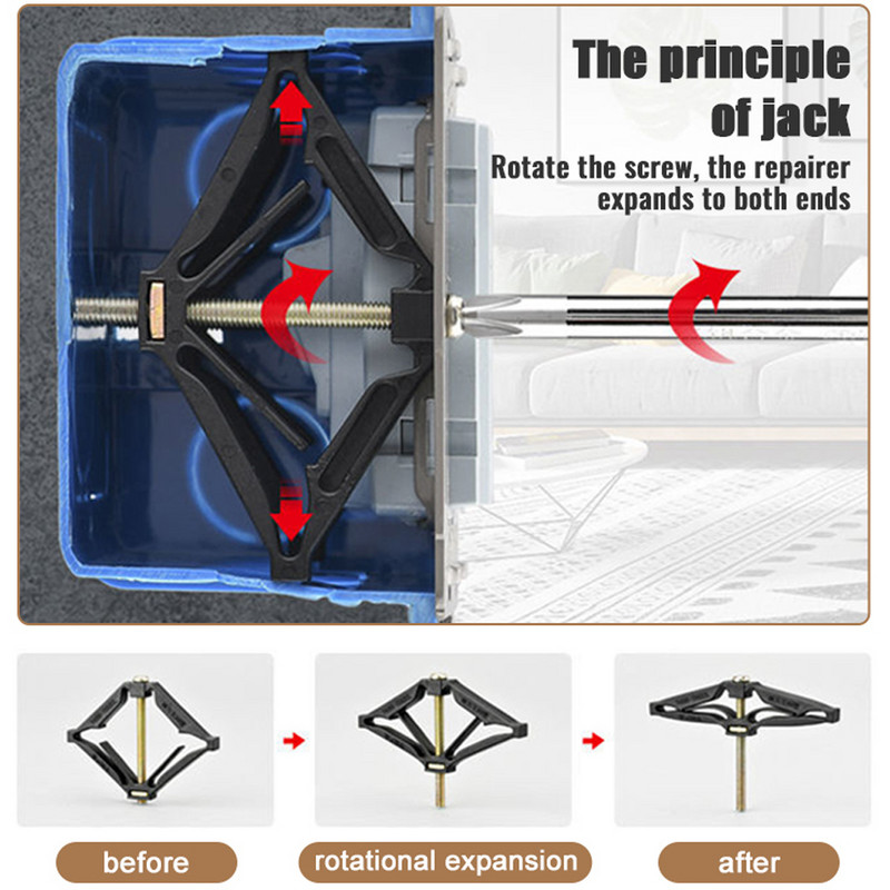 10 komada Vijak za popravak tamne kutije 86 Tip manganskog čelika Utičnica Stara fiksna kaseta Popravak zida Zamjena kutije Pribor za električara