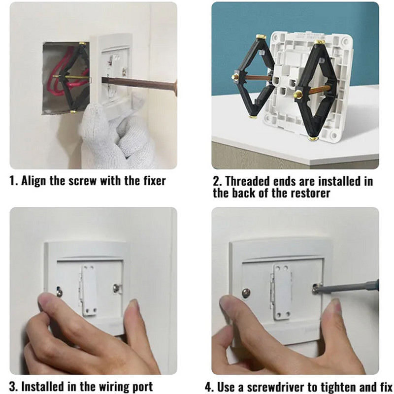 10 komada Vijak za popravak tamne kutije 86 Tip manganskog čelika Utičnica Stara fiksna kaseta Popravak zida Zamjena kutije Pribor za električara