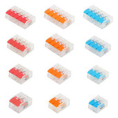 Mini Quick Plug Wire Connectores Električni terminali Kit Novi brzi univerzalni kompaktni kabelski rasvjetni konektori Set 2/3/4 Pin