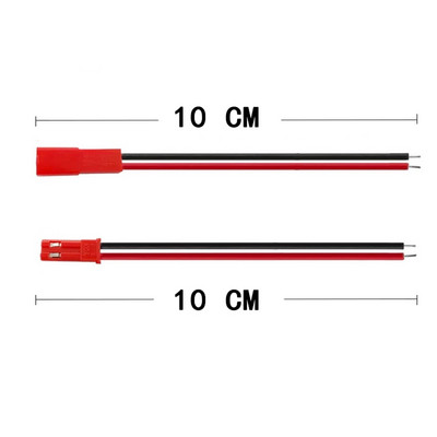 10 pari 100mm 150mm 2-pinski JST utični konektor muški+ženski utični konektor Kabelska žica za RC igračke Baterijska LED svjetiljka