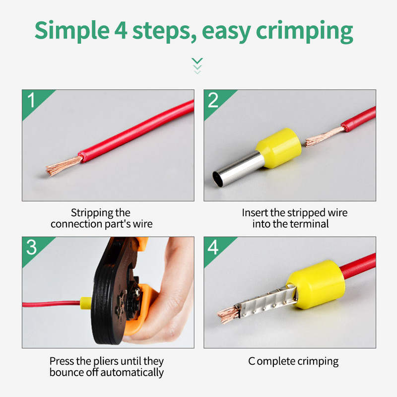 Vrh prstena za stezanje Izolirani blok stezaljki Konektor za električnu žicu Pin cijev terminal ejektor Komplet za ožičenje