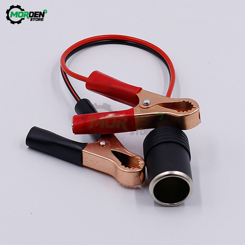 Uus 12 V elektriline auto sigaretisüütaja emane alligaatori klambrite pikendusliidese klemm Klemmiga akuadapteri automaatne pistikupesa