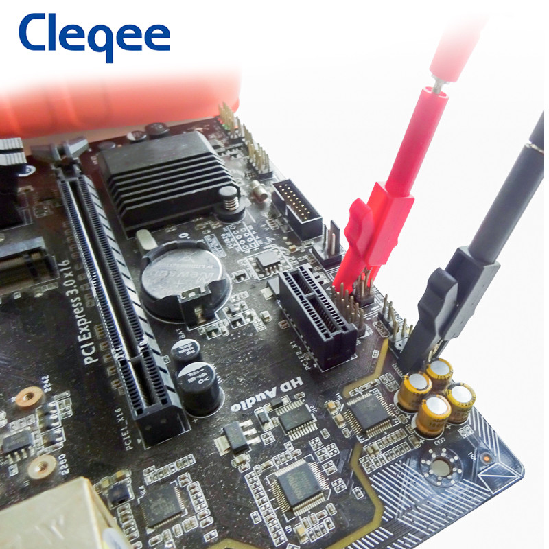 Cleqee P2007 10 komada aligatorske kopče na 4 mm banana ženski utikač testni adapter krokodil stezaljka kompatibilna s 4 mm banana utikačem