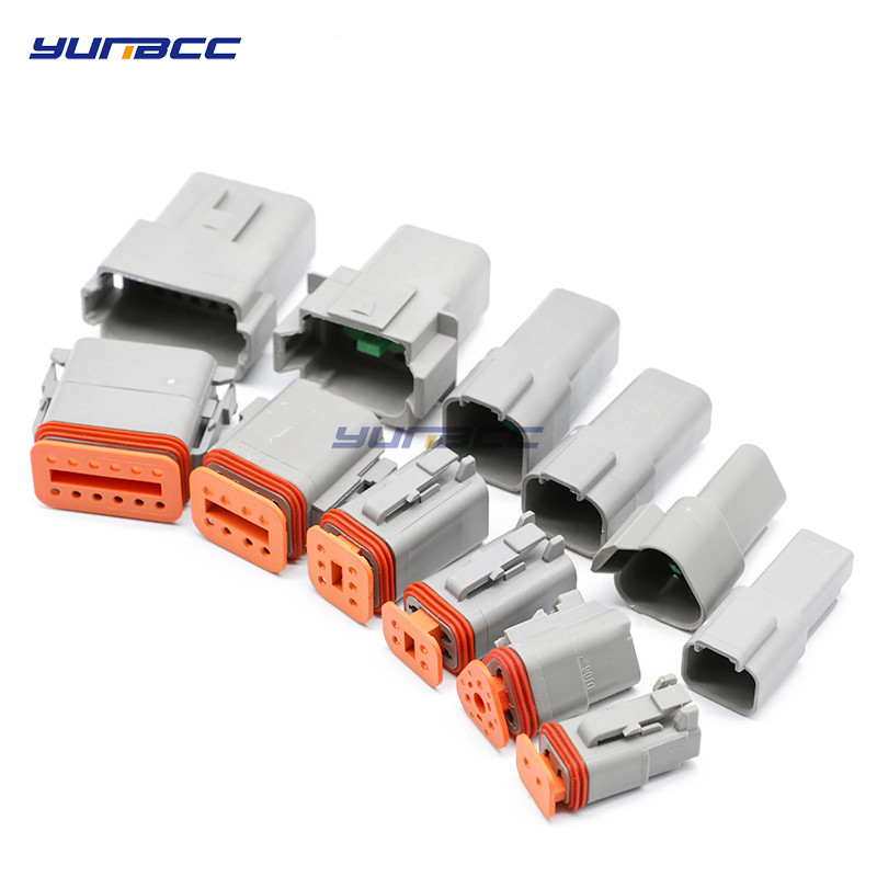 1Nustatyti Deutsch DT jungtį DT06-2S/DT04-2P 2P 3P 4P 6P 8P 12P vandeniui atsparų elektros kištuką automobilio varikliui su kaiščiais 22-16AWG